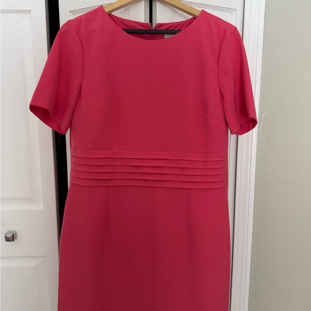 Appleseed's Coral Pleated Sheath Dress